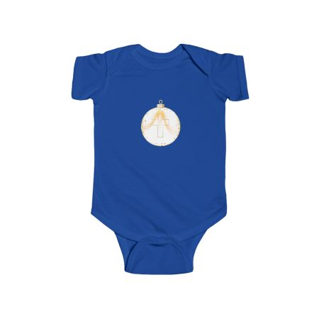 Infant Bodysuit — Gold Ornament Graphic Baby Onesie