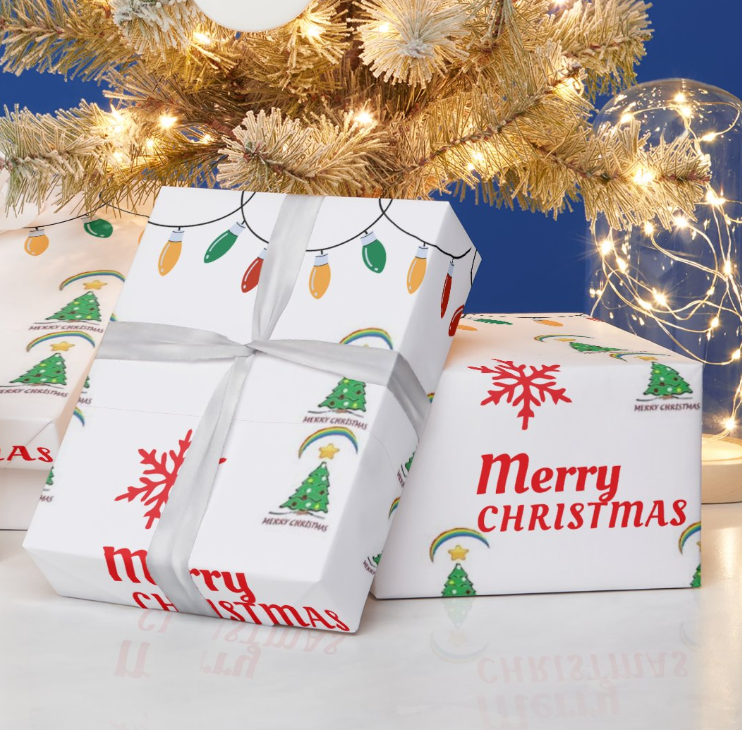 (I)Merry Christmas Wrapping Paper Roll - 10