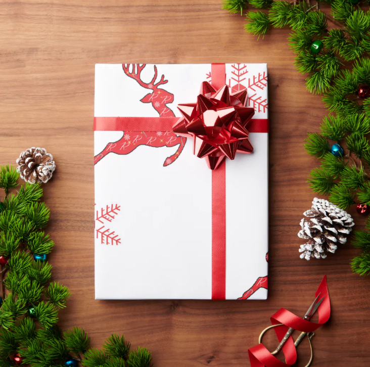 (I)Reindeers Gift Wrapping Paper Roll - 09 - Image 3