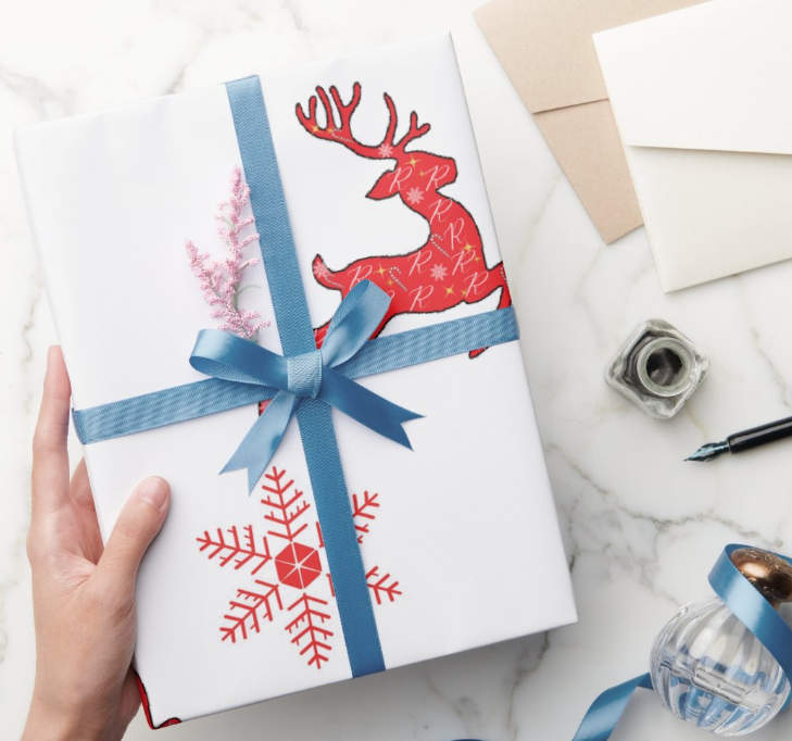 (I)Reindeers Gift Wrapping Paper Roll - 09 - Image 2