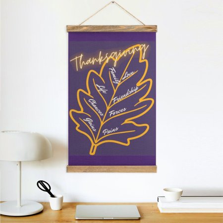 Framed Flax Wall Decor - Thanksgiving- Thanks to All Forces in Life