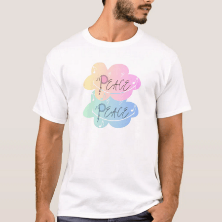(I) Peace (music is peace theme design) Tees