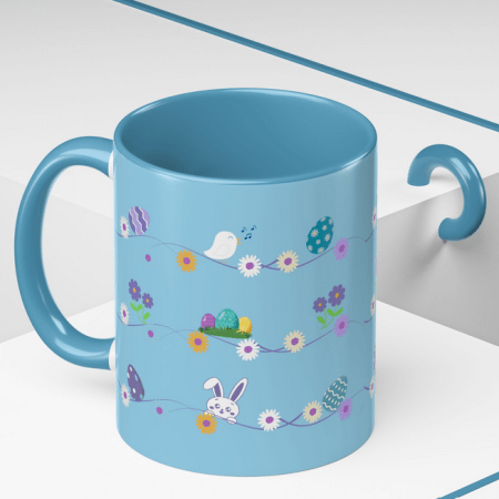 EASTER CERAMIC MUGS BLUE