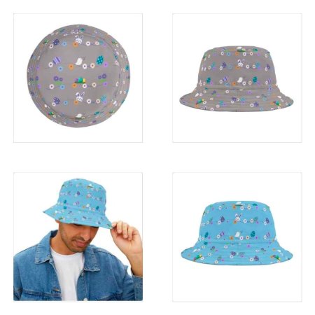 Bucket Hats - Blue Grey - Easter Special Version 2
