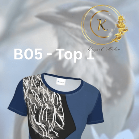 The Blue Bird Inspired Womens Top(Bird Series 05)